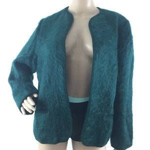 Andrew Stewart Mohair Wool Open Blazer Jacket